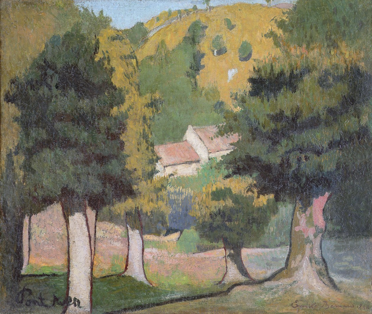 在Pont-Aven的风景 作者 埃米尔·伯纳德（Emile Bernard）