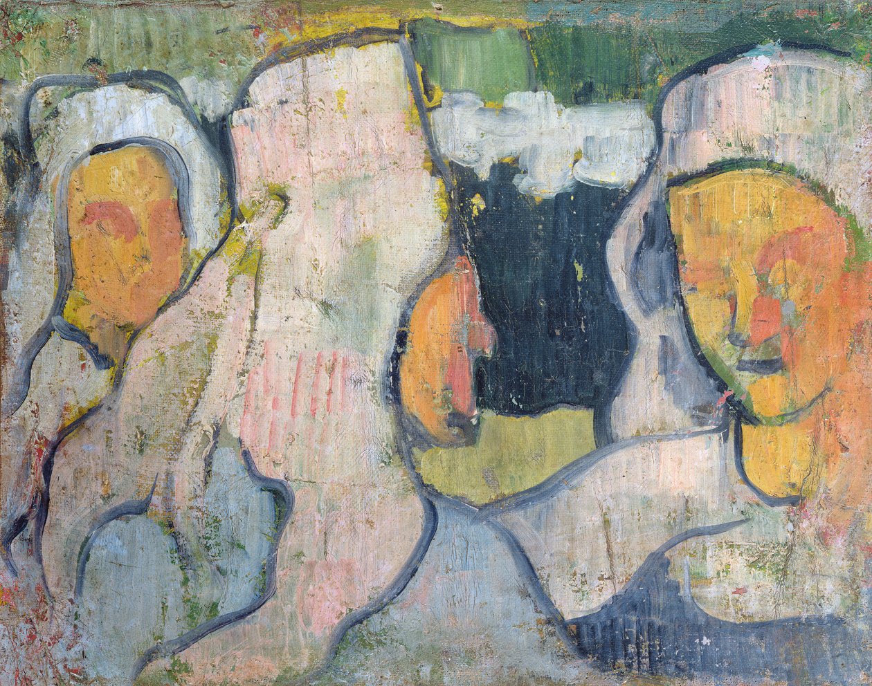 寡妇的三个布列塔尼妇女的帽子 作者 埃米尔·伯纳德（Emile Bernard）