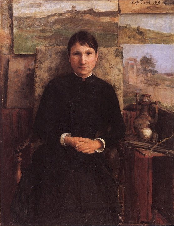 PetitjeannFrançais夫人的肖像：Petitjeann夫人的肖像：n 作者 埃米尔·弗里安特（Emile Friant）