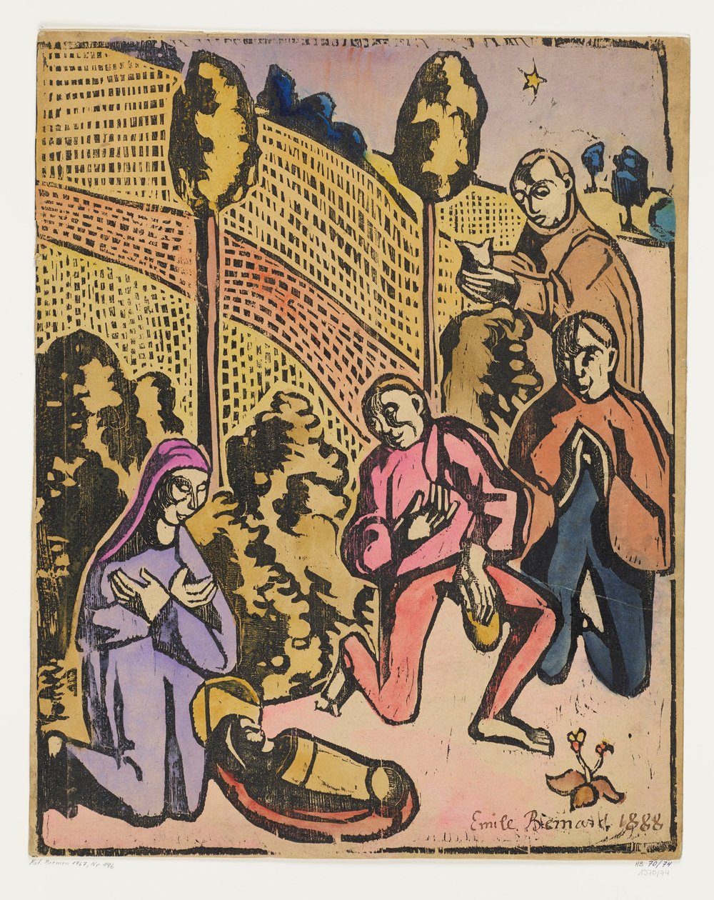 牧羊人的崇拜 作者 埃米尔·伯纳德（Emile Bernard）