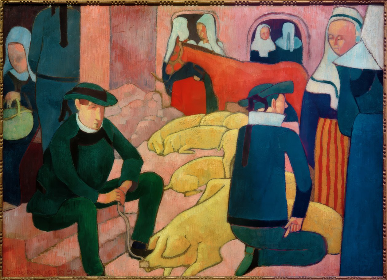 养猪市场 作者 埃米尔·伯纳德（Emile Bernard）