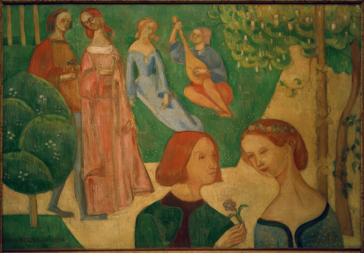 在远古的公园里 作者 埃米尔·伯纳德（Emile Bernard）