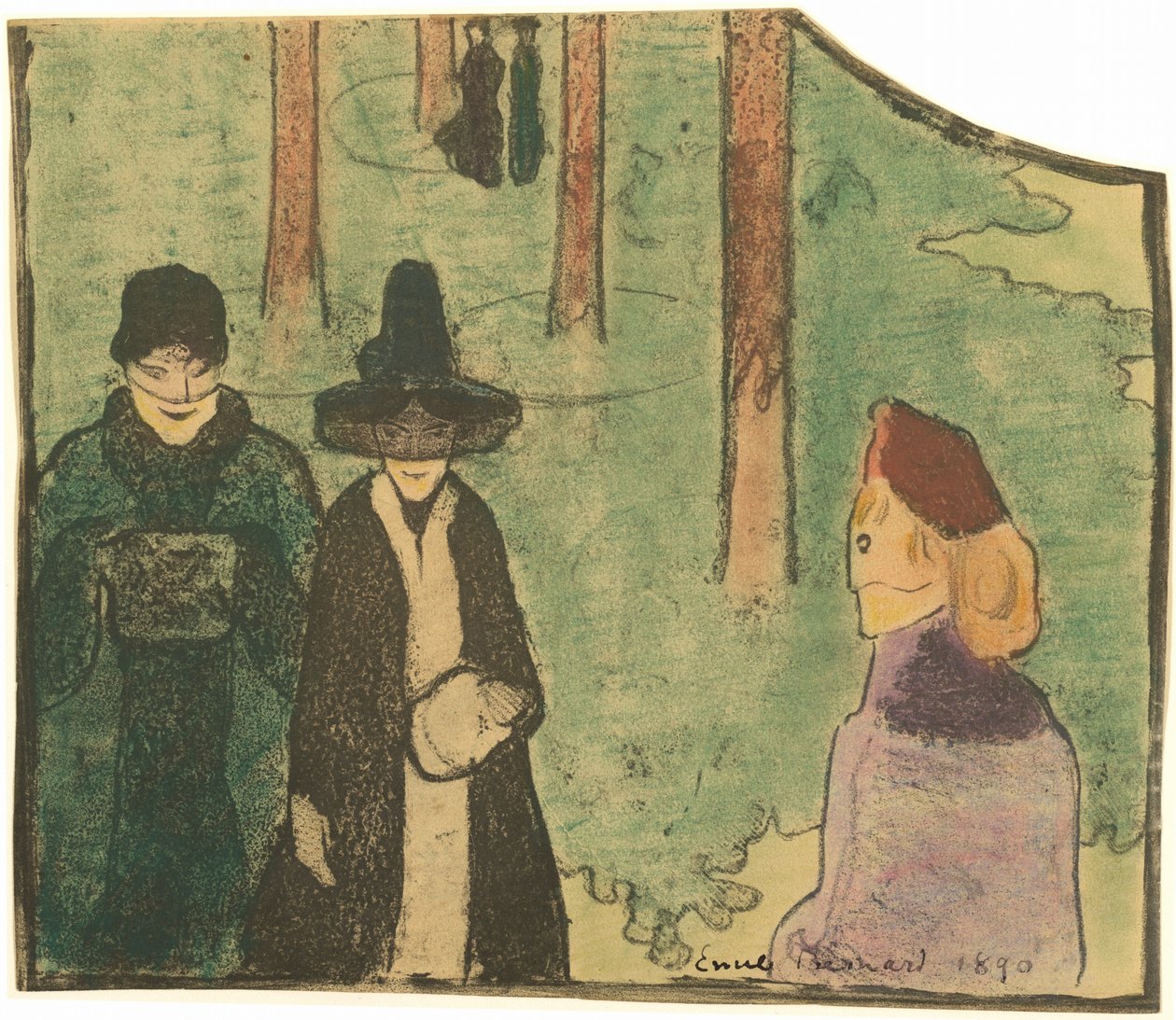 在森林里 作者 埃米尔·伯纳德（Emile Bernard）