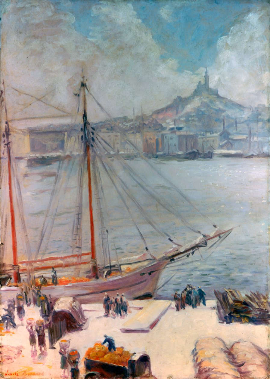 马赛码头，1929年 作者 埃米尔·伯纳德（Emile Bernard）