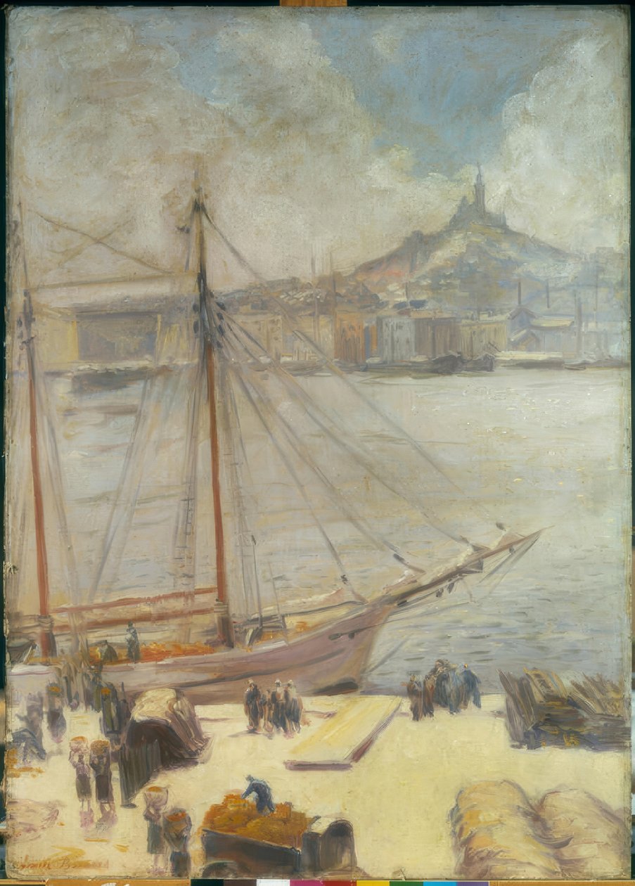 马赛，码头 作者 埃米尔·伯纳德（Emile Bernard）