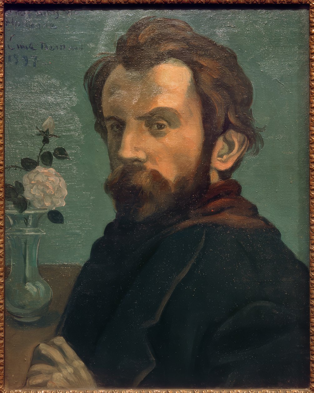 带花瓶的自画像 作者 埃米尔·伯纳德（Emile Bernard）