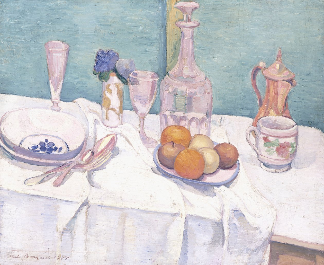 静物，1888年 作者 埃米尔·伯纳德（Emile Bernard）