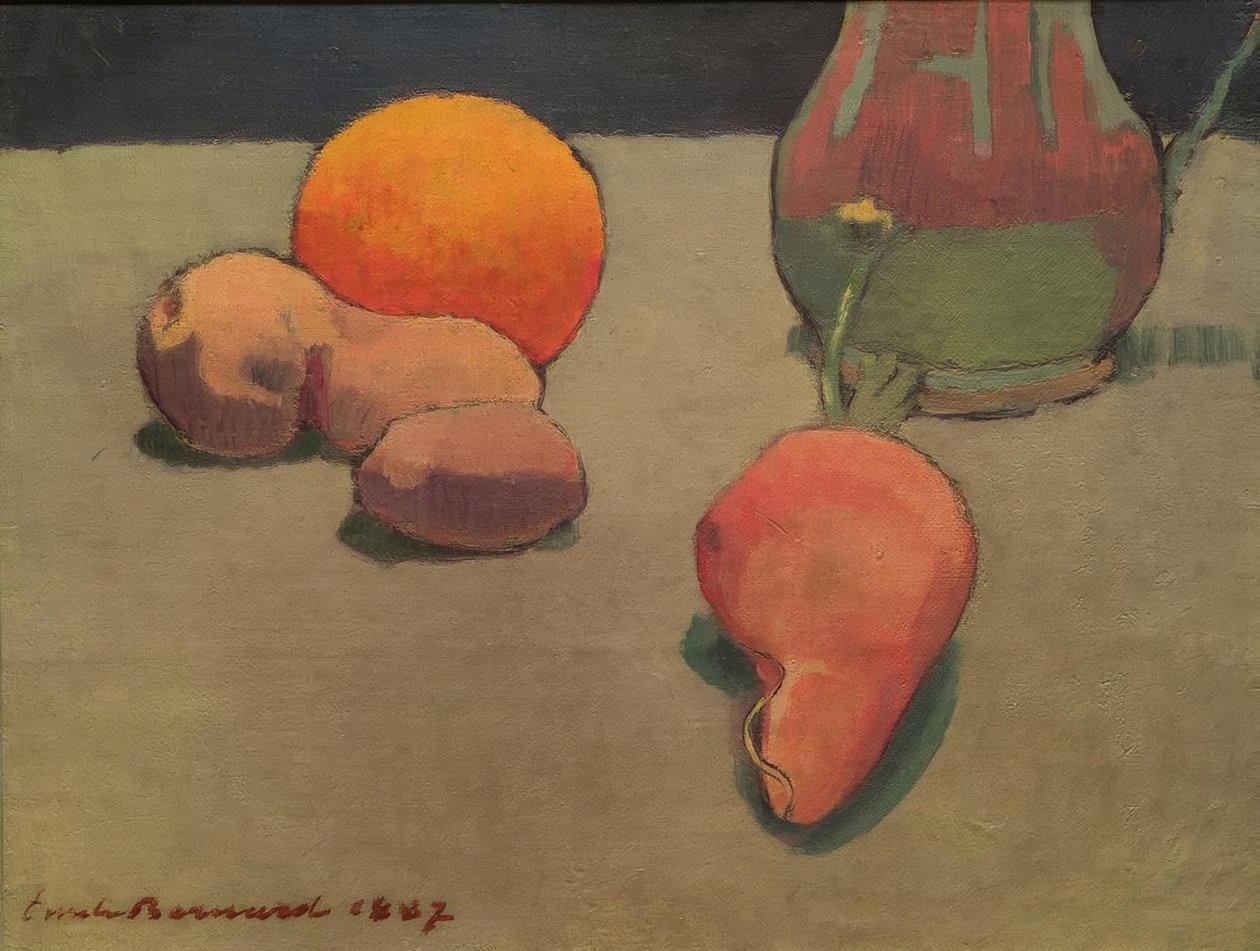 静物与橙色 作者 埃米尔·伯纳德（Emile Bernard）