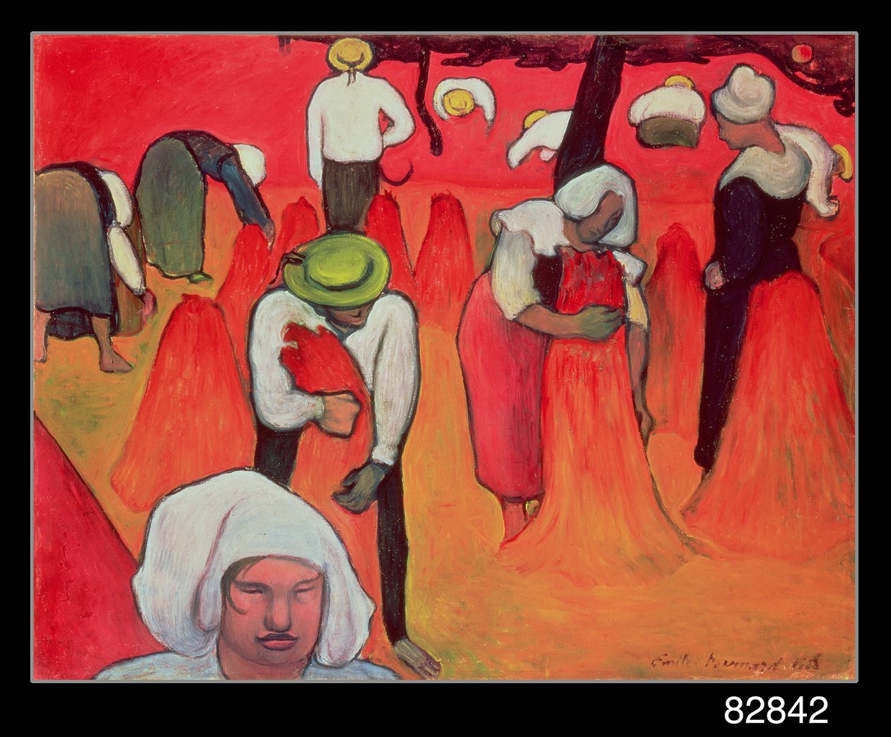 荞麦收获，1888年 作者 埃米尔·伯纳德（Emile Bernard）