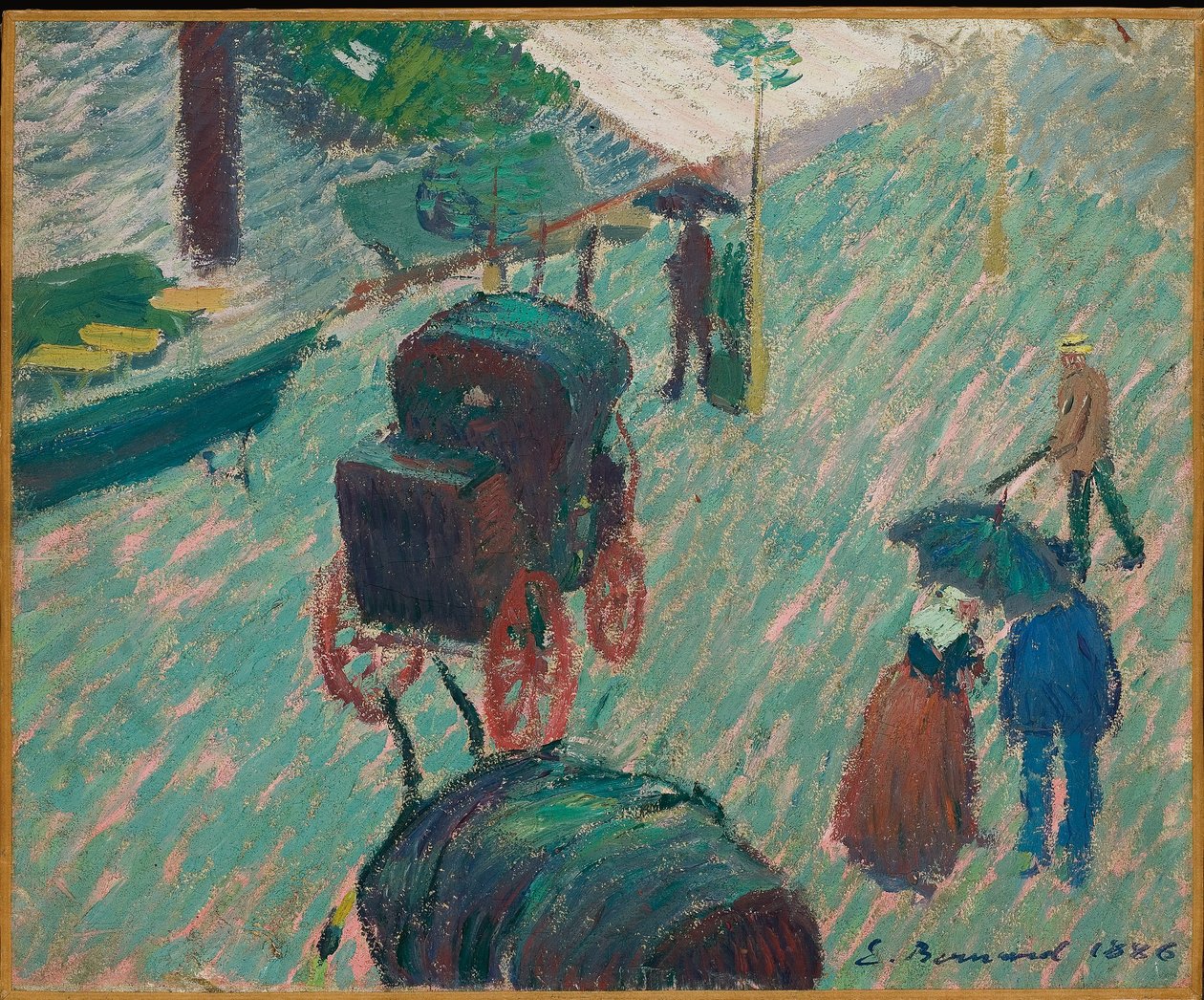 马耶纳公共花园，1886年 作者 埃米尔·伯纳德（Emile Bernard）