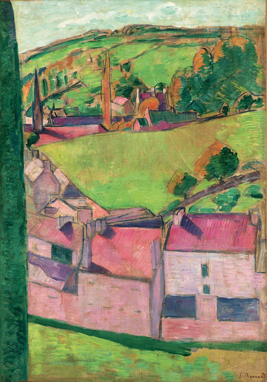 蓬艾文的视图 作者 埃米尔·伯纳德（Emile Bernard）