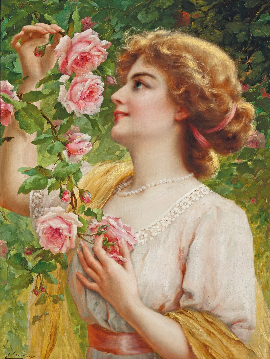 芬芳的玫瑰 作者 埃米尔·弗农（Emile Vernon）
