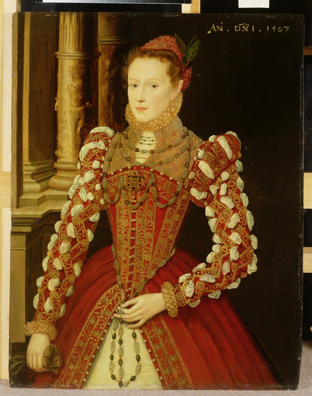 一个女人的肖像，1567年 作者 英语学校