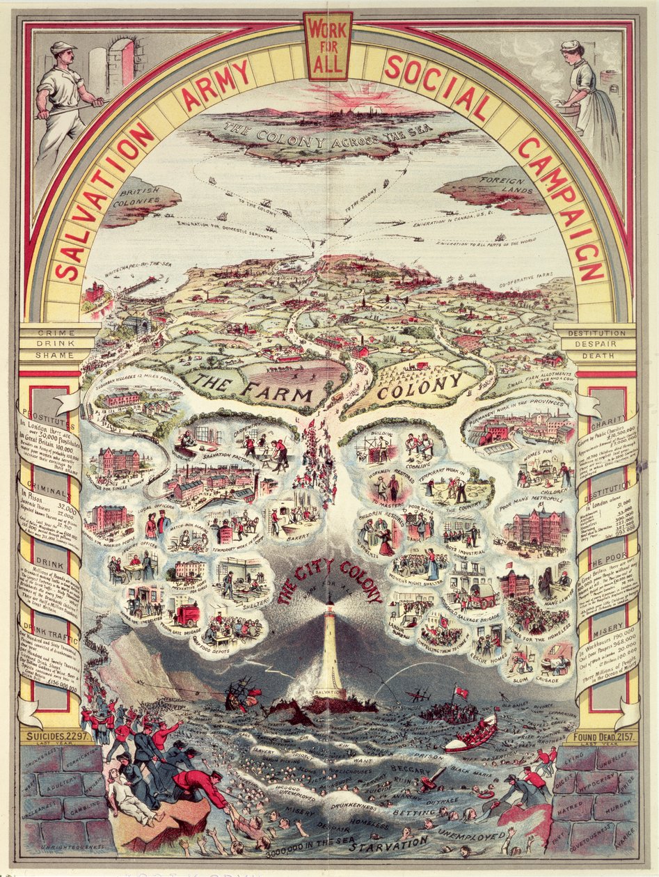 救世军社会运动宣传海报，伦敦，c.1910（chromolitho） 作者 英语学校