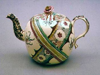 Staffordshire creamware teapot，c.1770（陶瓷） 作者 英语学校