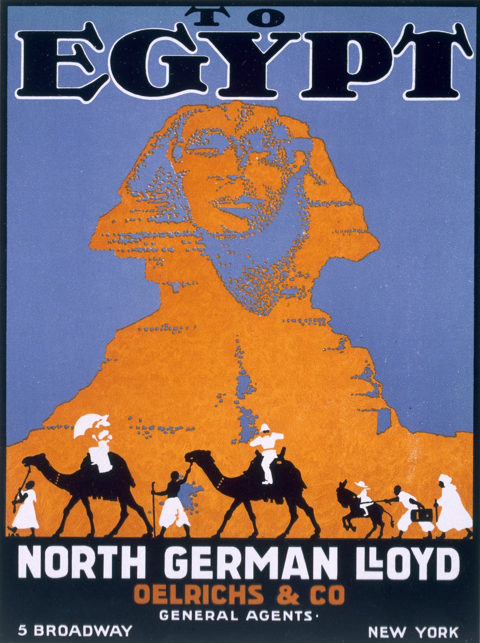 埃及，海报广告Norddeutscher Lloyd 作者 英语学校