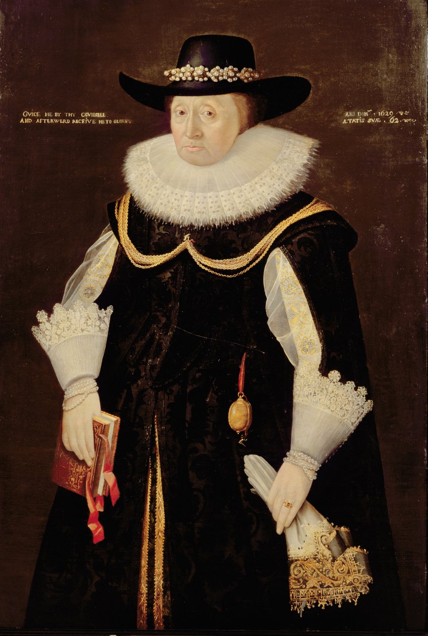 夫人的画像，1629年 作者 英语学校
