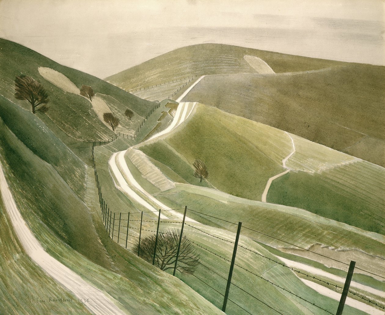 粉笔路径 作者 埃里克·拉维鲁（Eric Ravilious）