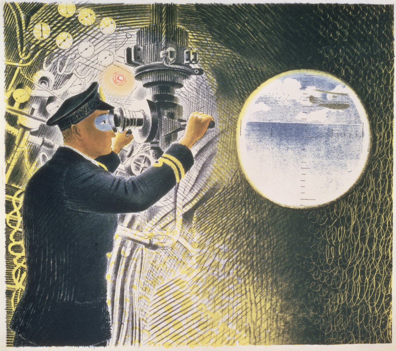 潜艇 作者 埃里克·拉维鲁（Eric Ravilious）