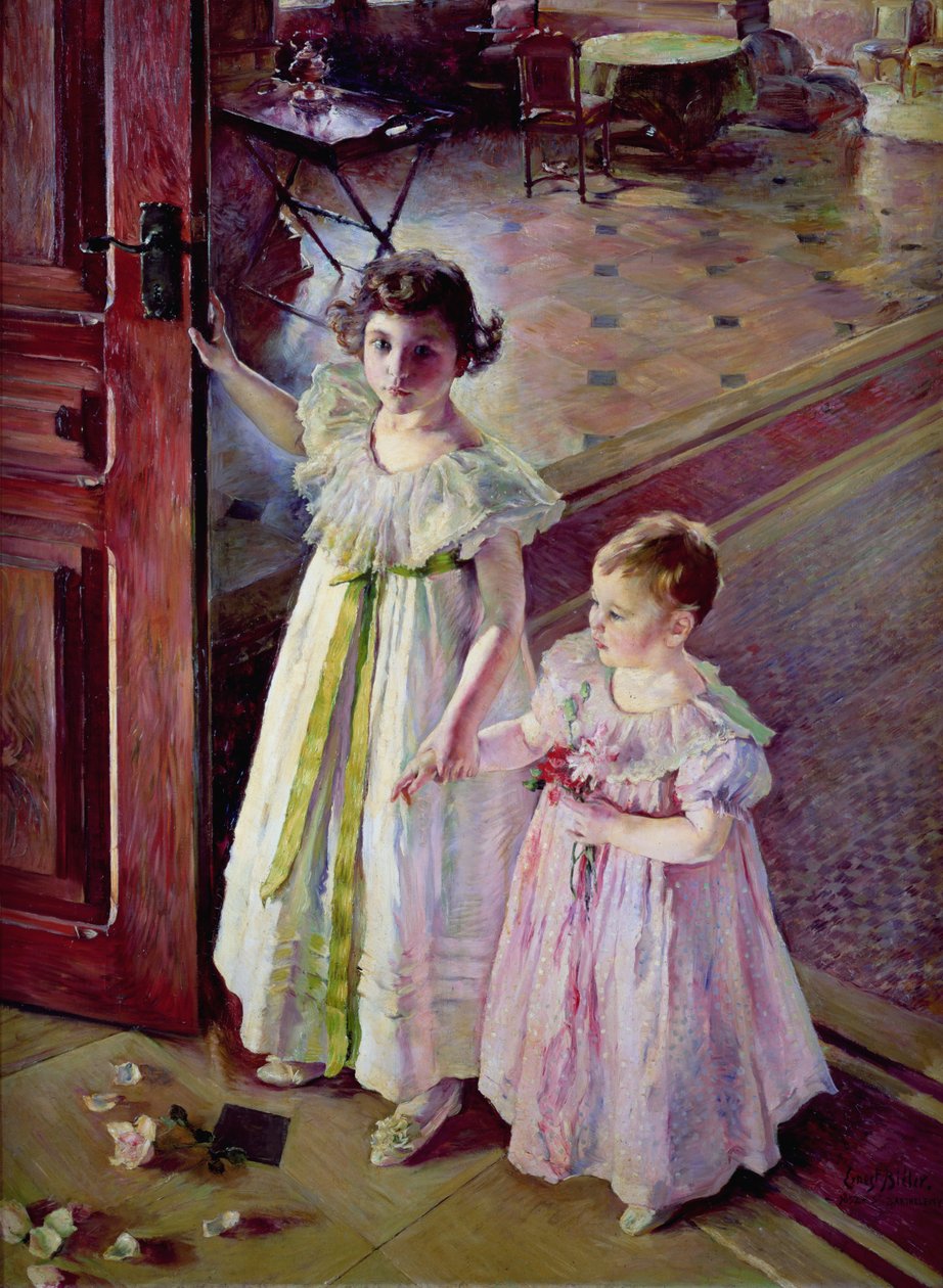 室内的小女孩 作者 欧内斯特·比勒（Ernest Bieler）