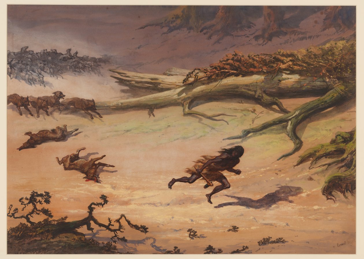 狩猎，1871年 作者 欧内斯特·亨利·格里斯特