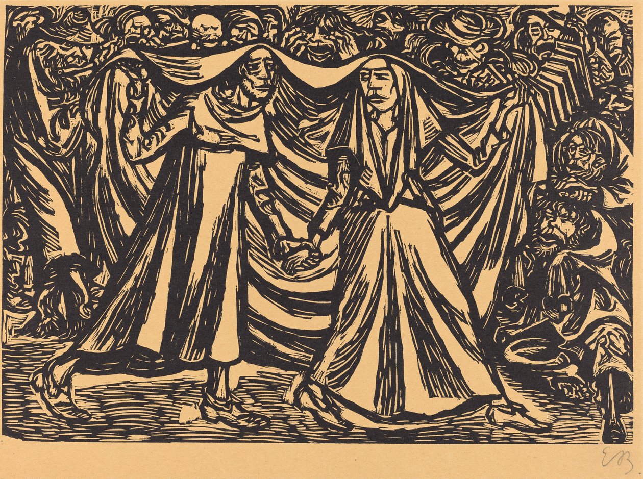 死亡之舞II》，1921年。 作者 恩斯特·巴拉赫（Ernst Barlach）