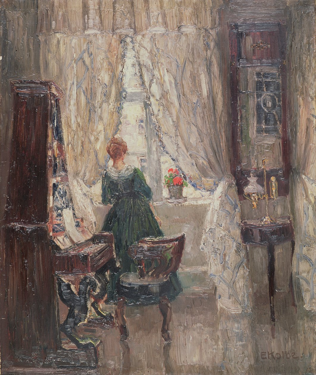 在沙龙，c.1910 作者 恩斯特·科尔贝