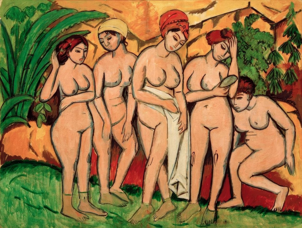 妇女在洗澡 作者 恩斯特·路德维希·基希纳