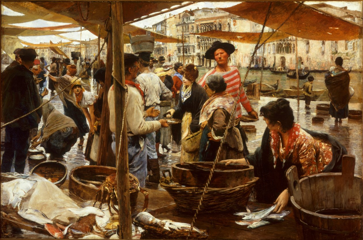 老鱼市场 作者 埃托尔·铁托（Ettore Tito）