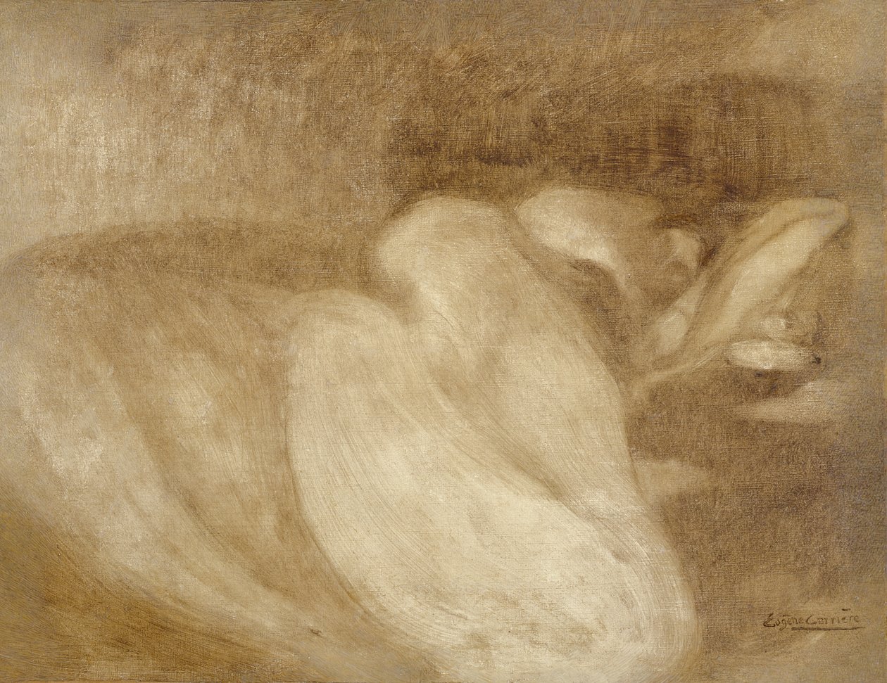 睡觉的女人，1899年 作者 欧仁·卡里尔（EugèneCarrière）