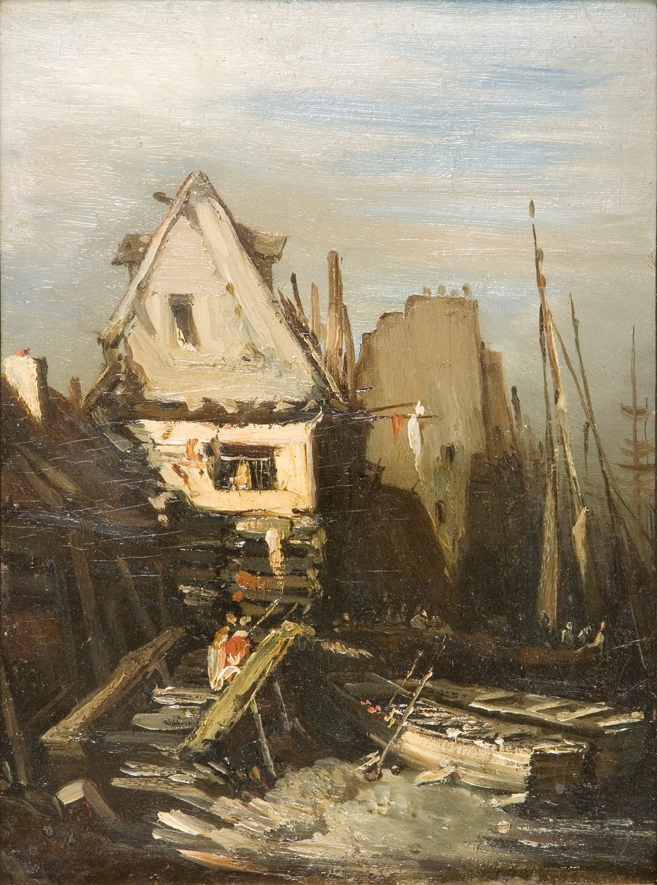 诺曼港》，1823-1886年 作者 尤金·伊萨贝（Eugene Isabey）