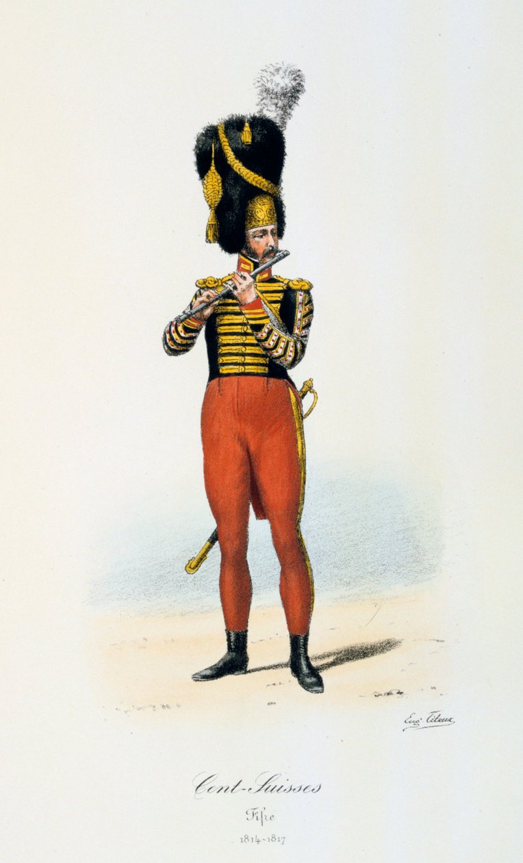 美分瑞士币，费弗，1814-17年 作者 尤金·蒂特克斯（Eugene Titeux）