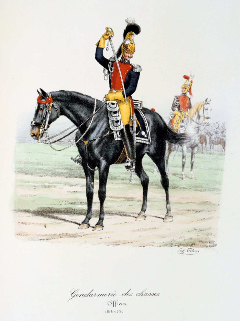 追逐宪兵队（1815-30） 作者 尤金·蒂特克斯（Eugene Titeux）