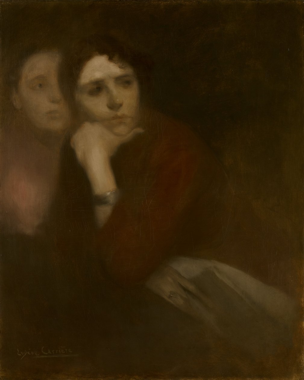 两位女性，c.1895 作者 欧仁·卡里尔（EugèneCarrière）