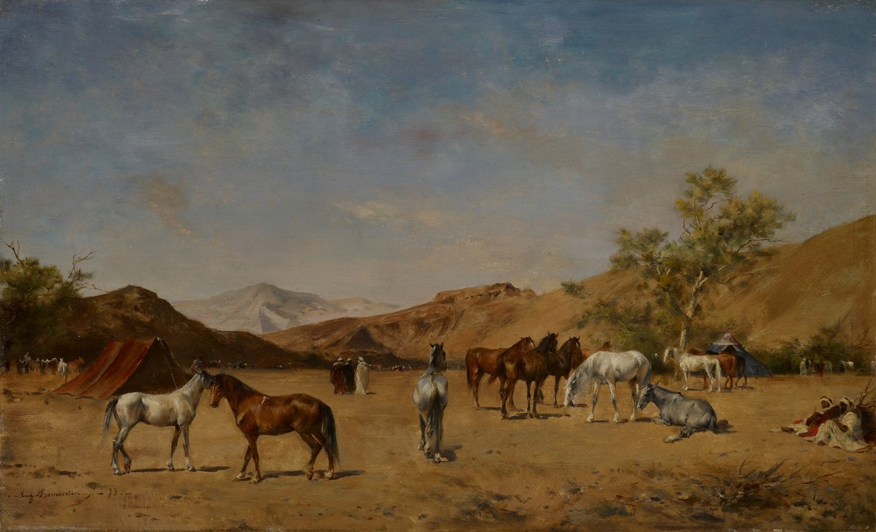 1873年的阿拉伯营地 作者 欧仁·弗罗门汀（EugèneFromentin）