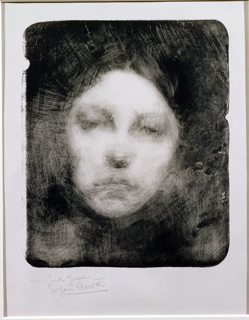 一个年轻女孩的头，1890年 作者 欧仁·卡里尔（EugèneCarrière）