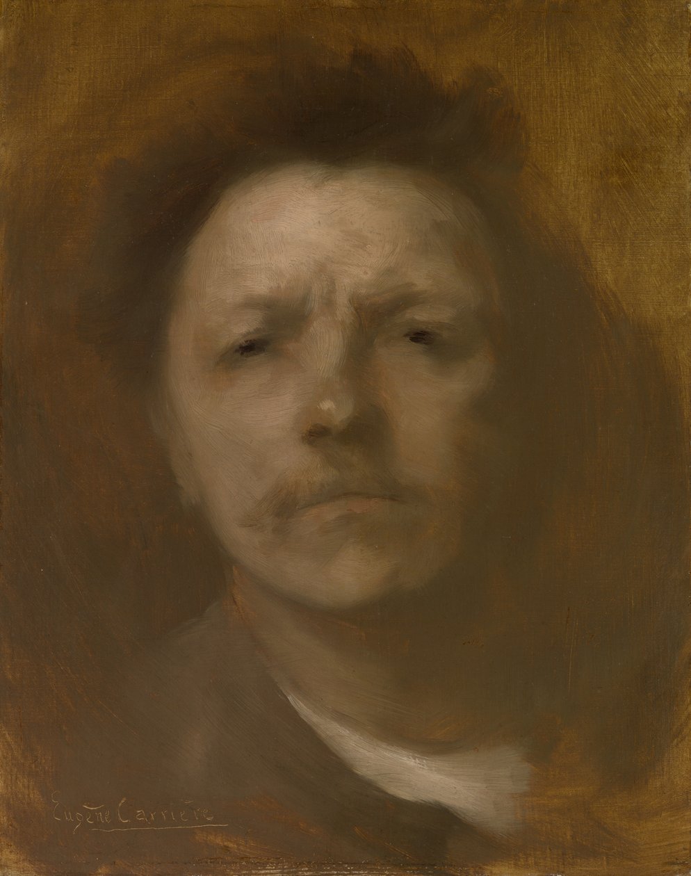自画像，约。 1893年。 作者 欧仁·卡里尔（EugèneCarrière）