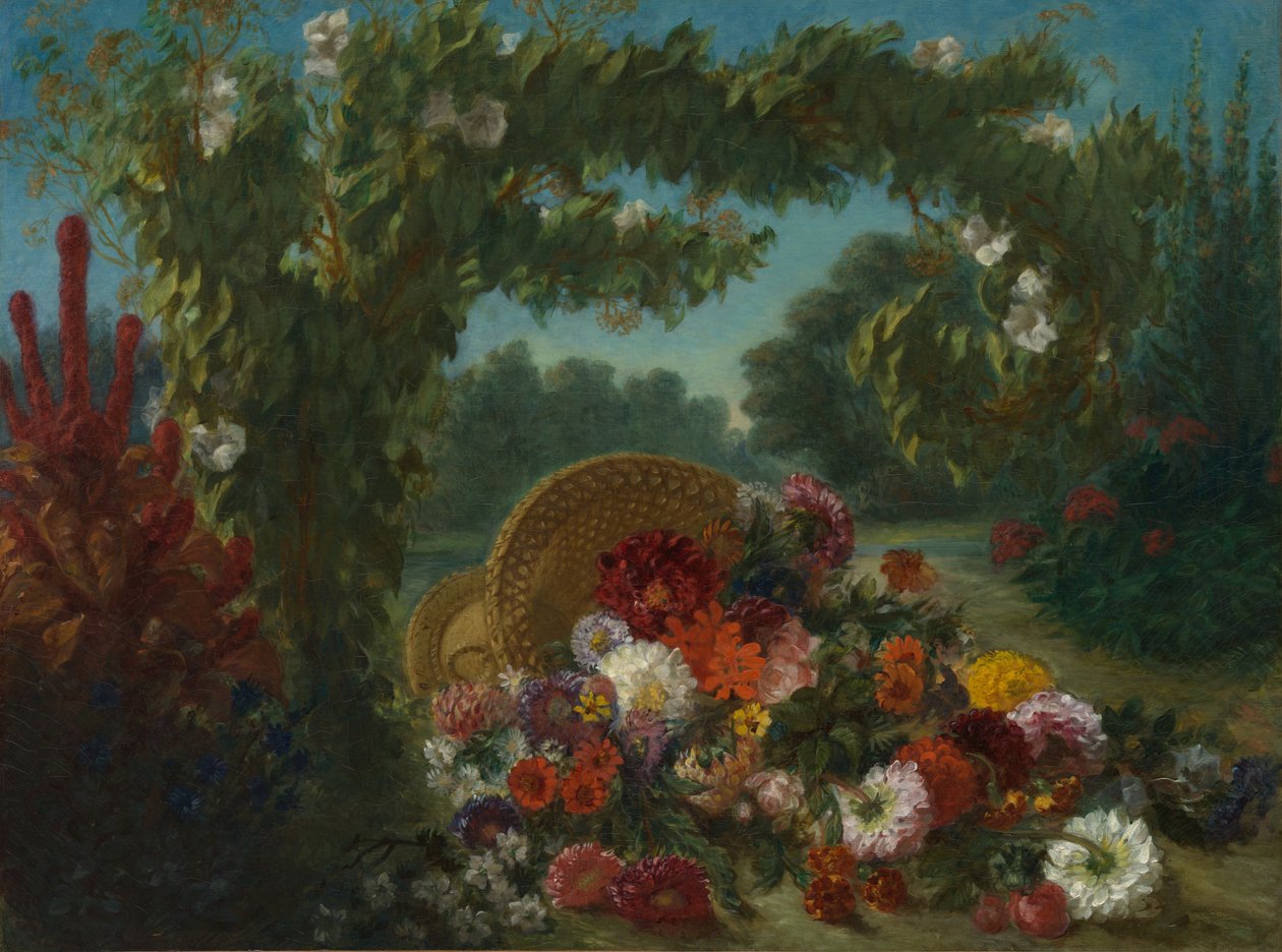 花篮，1848-49。 作者 尤金·德拉克洛瓦