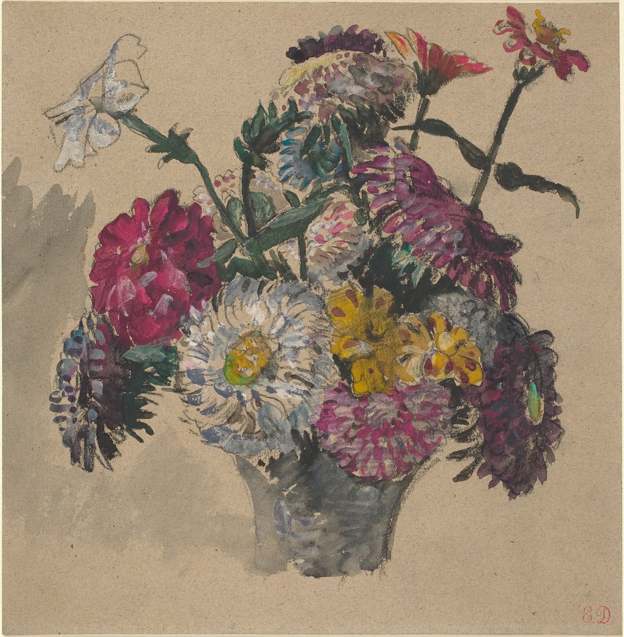 花，1843年。 作者 尤金·德拉克洛瓦