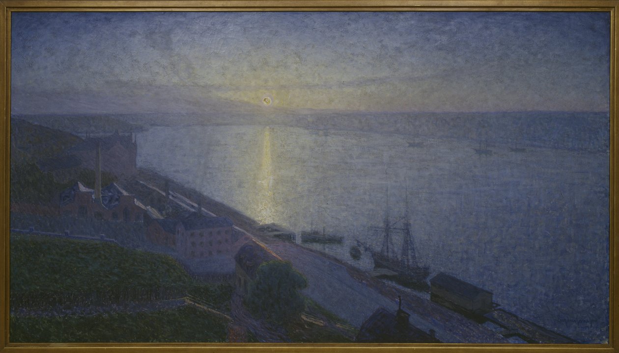 日落，1895年 作者 尤金·杨松