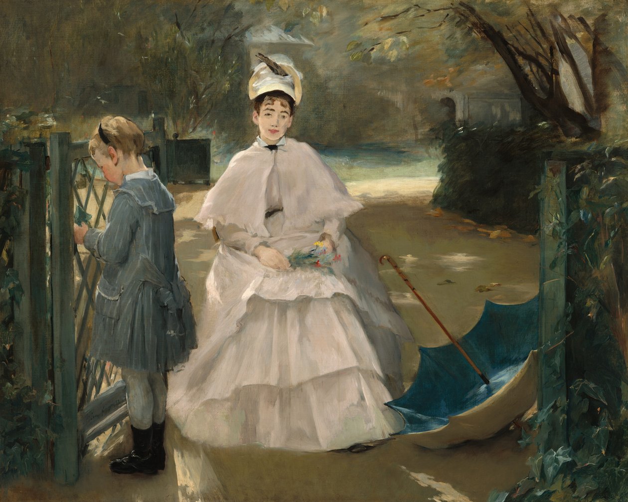 保姆和孩子，18771878。 作者 伊娃·冈萨雷斯（EvaGonzalès）