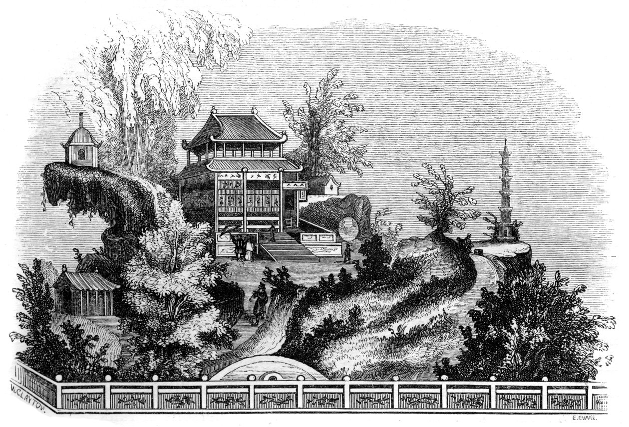 中国避暑别墅，1847年 作者 埃文斯