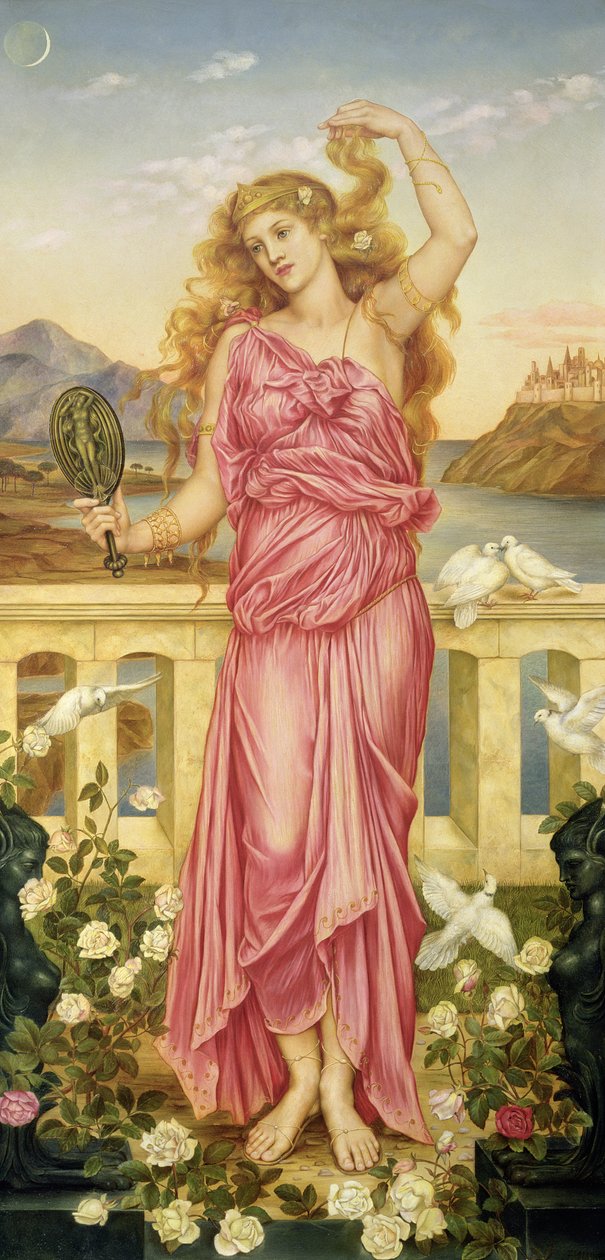 特洛伊的海伦，1898年 作者 伊夫林·德·摩根（Evelyn De Morgan）