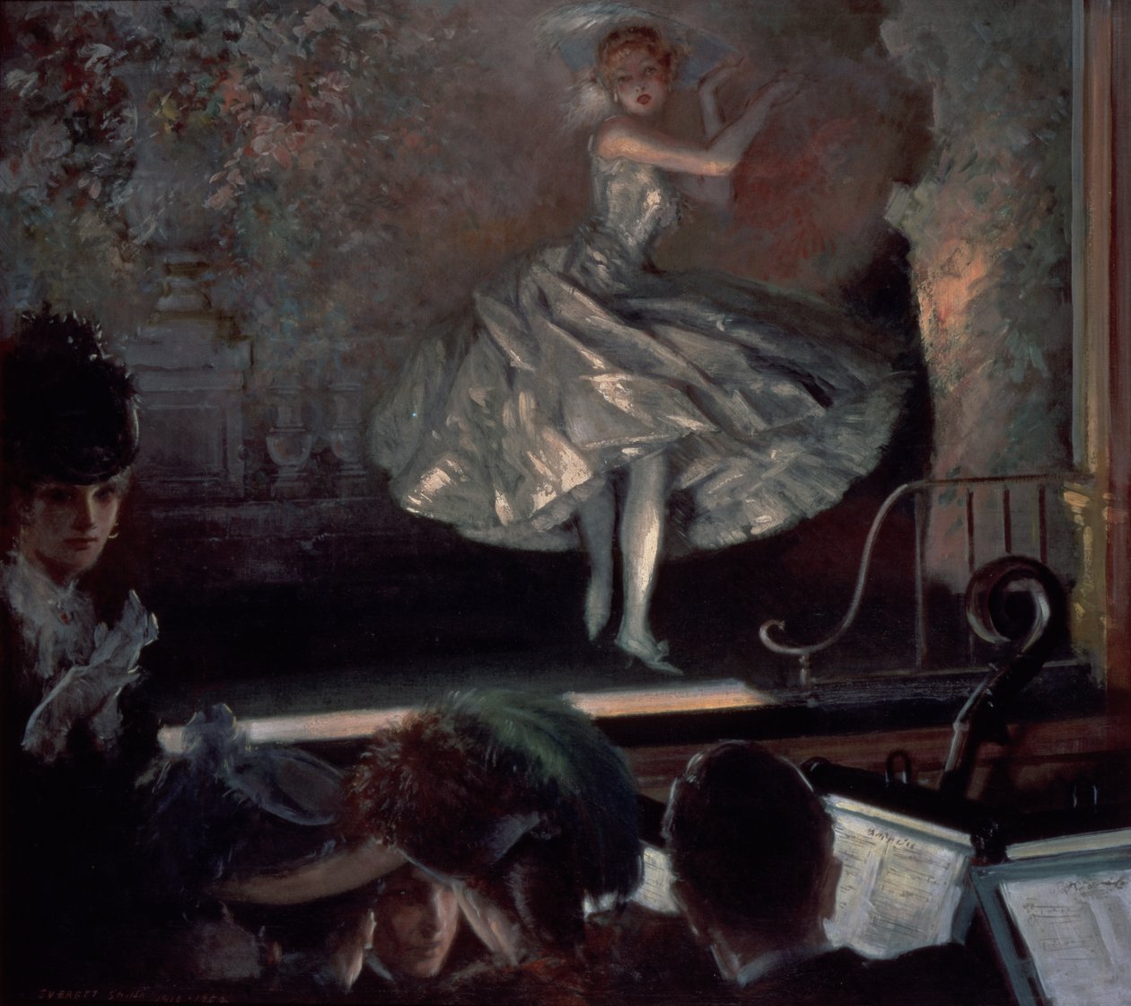脚灯前的白衣舞者 作者 Everett Shinn