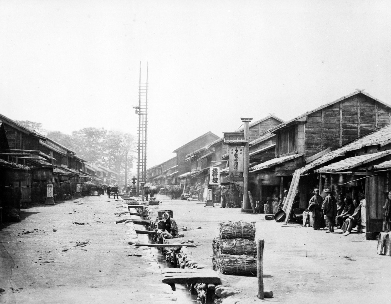 日本厚木，c.1867 作者 菲利斯·比托（Felice Beato）