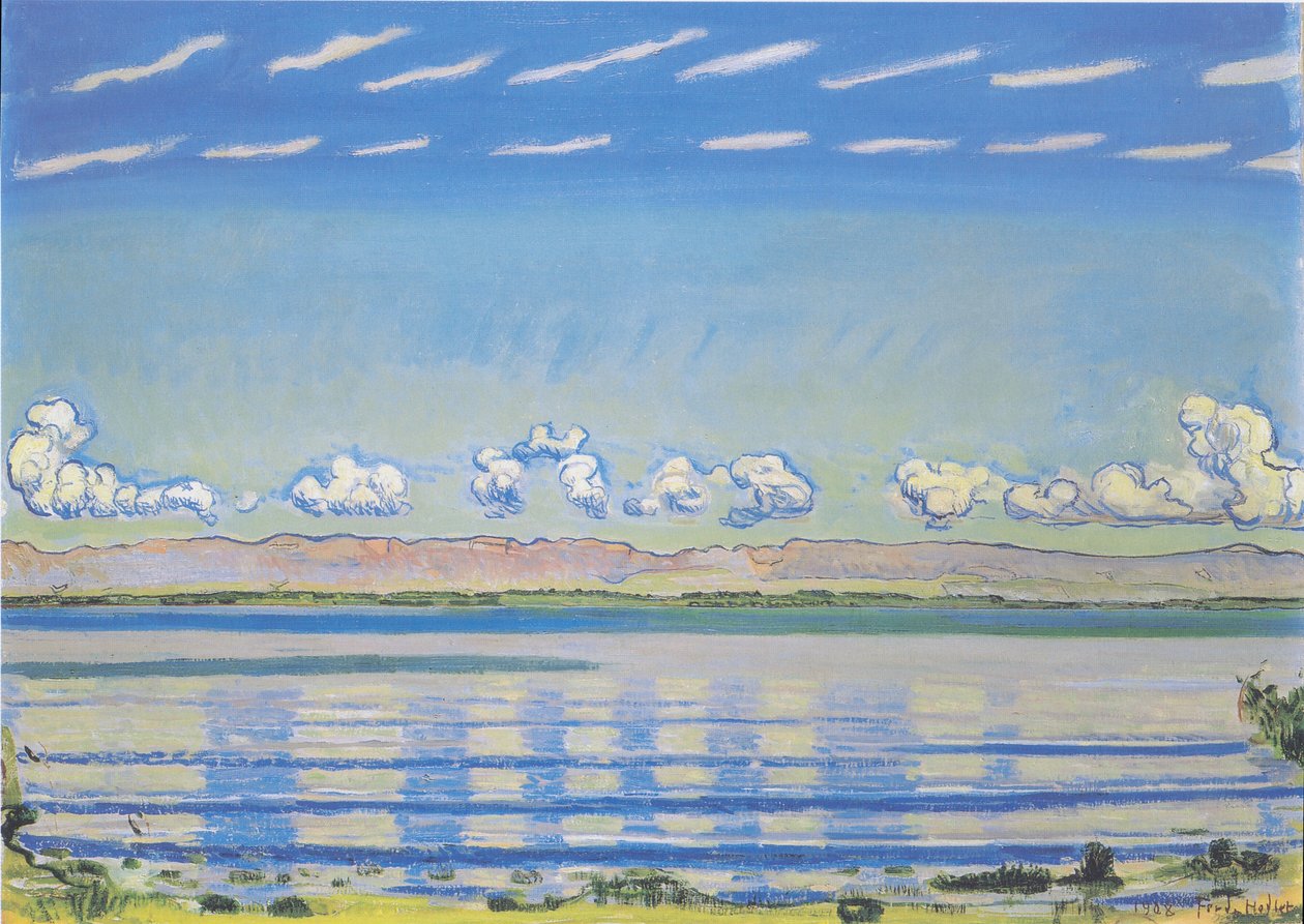 在日内瓦湖的节奏风景 作者 费迪南德·霍德勒