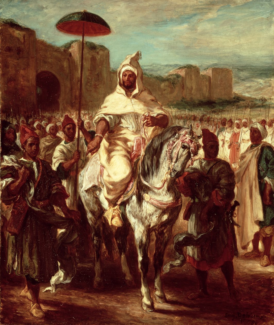 1845年，摩洛哥苏丹的Abd Ar-Rahman 作者 费迪南德·维克多·尤金·德拉克罗瓦