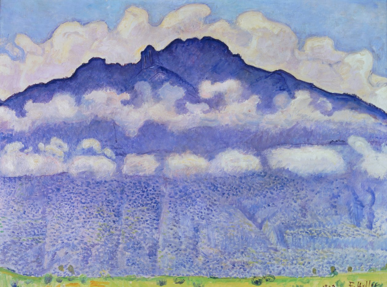 安迪山（Andey Mountain），来自邦纳维尔（Bonneville）的球探，1909年 作者 费迪南德·霍德勒