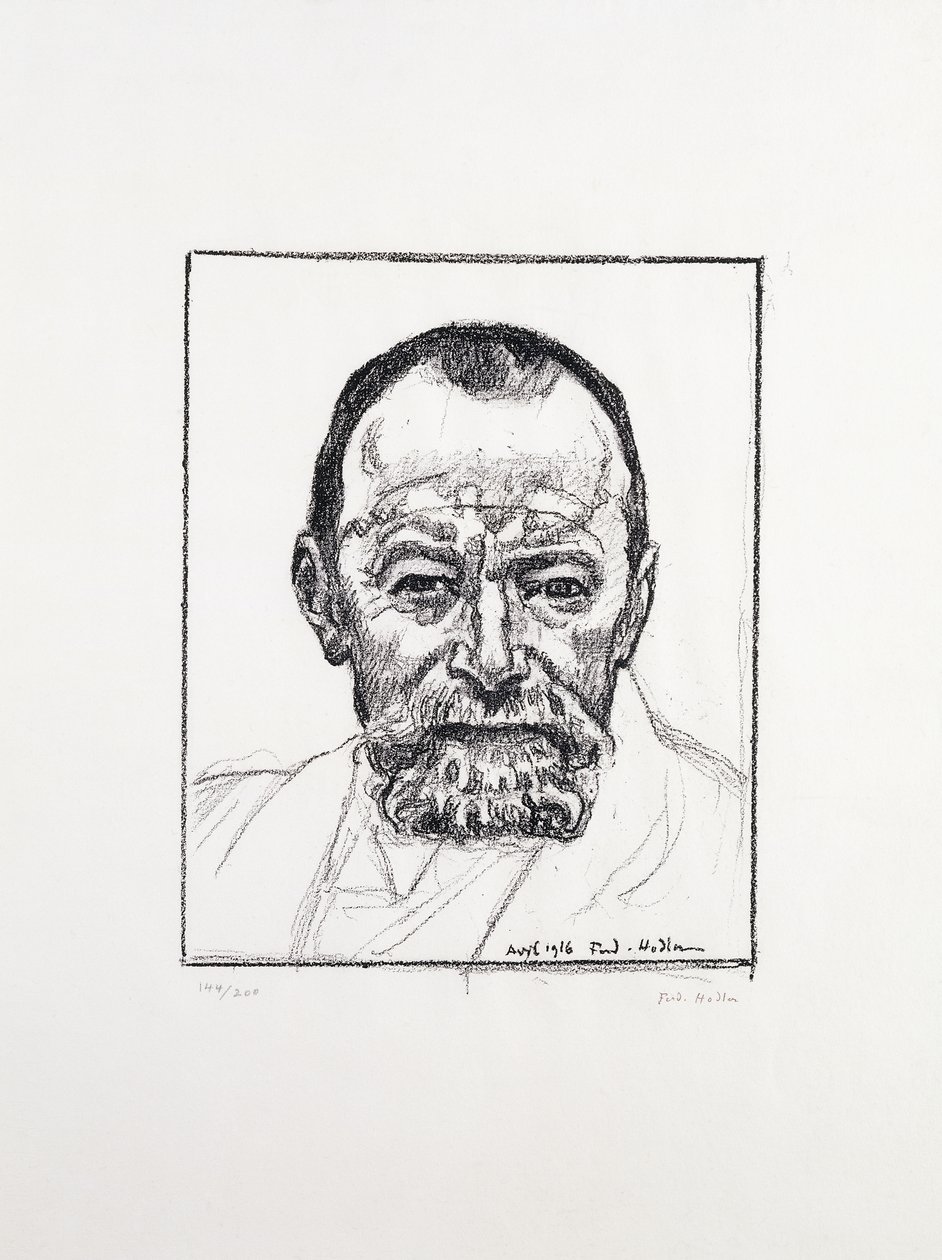 自画像c。 1916-8 作者 费迪南德·霍德勒