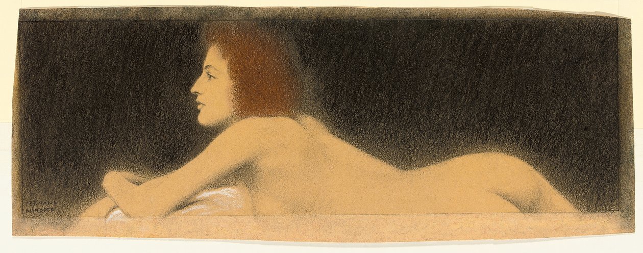 裸体研究，约1910年 作者 费尔南德·科诺普夫